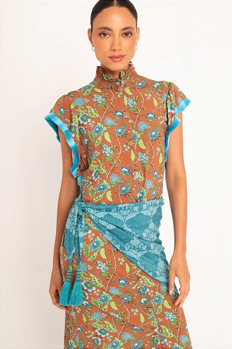 Vestido Estampa Olívia Franjas