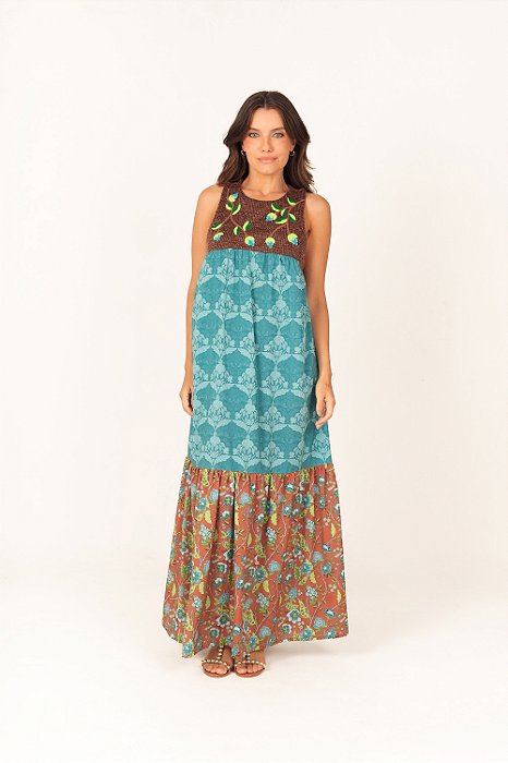 Vestido Olívia regata Bordado