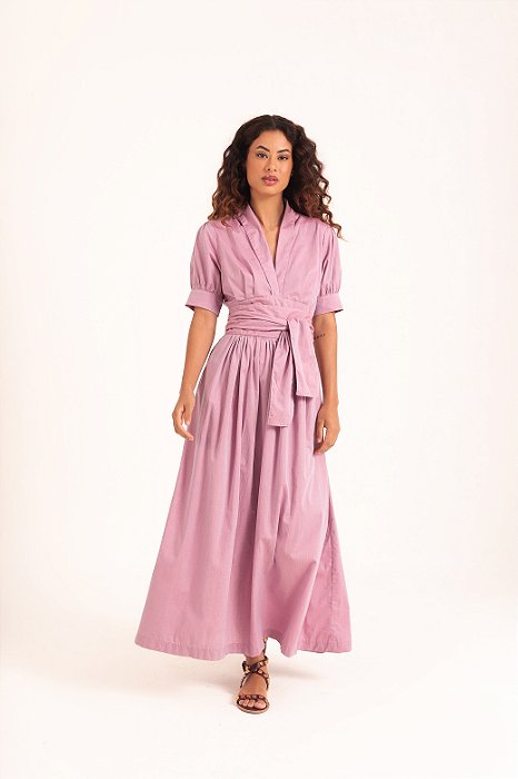 Vestido Lilly mangas de algodão