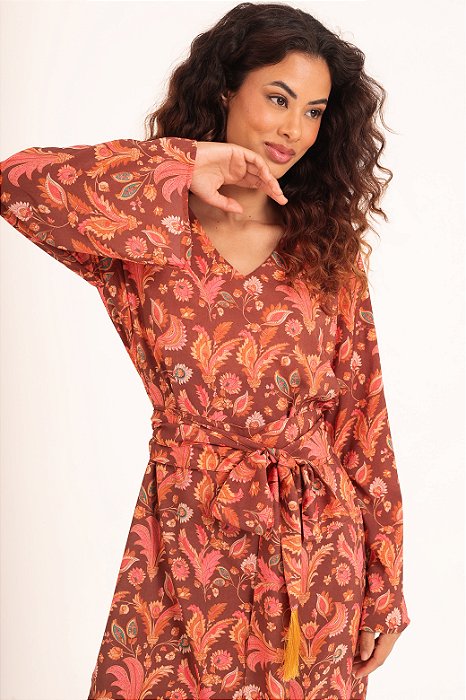 Vestido Phoebe franjas