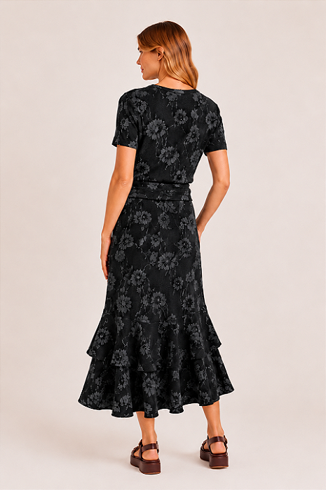 Blusa tricô Jackard borgonha