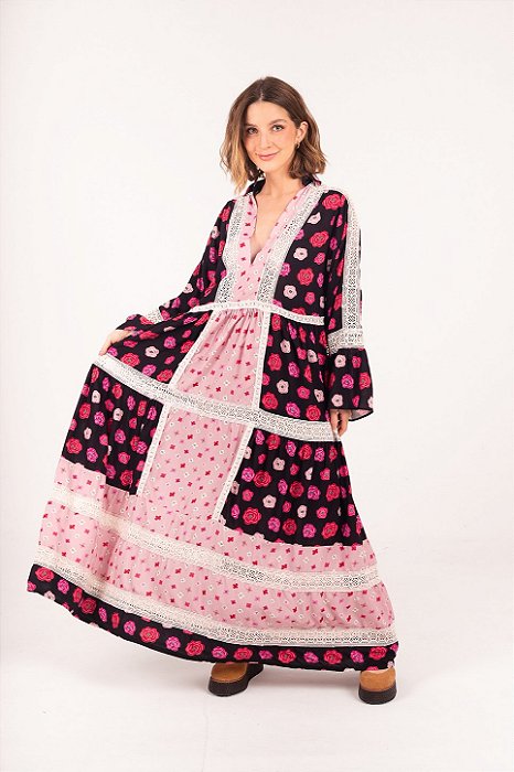 Vestido Maria Clara rendas