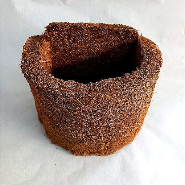 Vaso oval de parede de fibra de Babaçu - 19cm