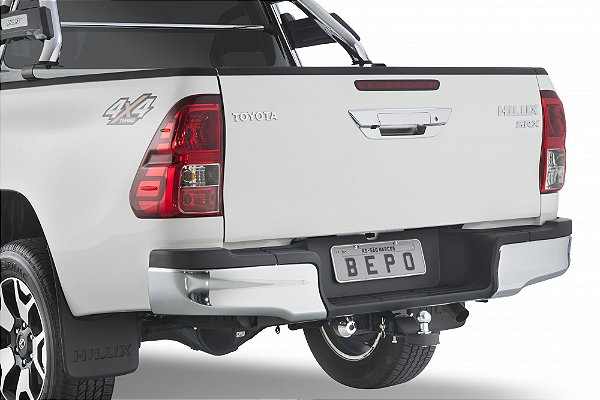 Ponteira de Para-choque Sem Sensot Traseiro Cromado Toyota Hilux 2016...