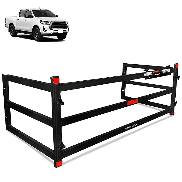 Extensor De Caçamba Toyota Hilux SRX 2016 a 2024 Divisor de Cargas ED Preto