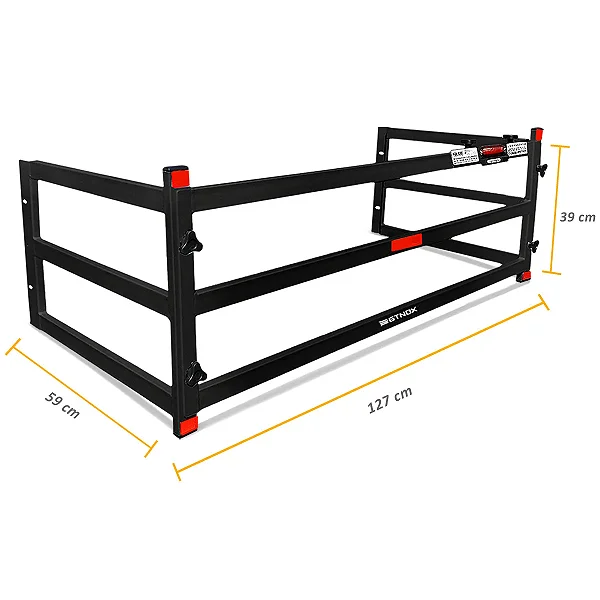 Extensor de Caçamba Chevrolet S10 2012 a 2025 Divisor de Cargas Preto ED