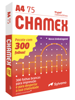 PAPEL A4 CHAMEX COM 300 FOLHAS 75 GRAMAS -Fale conosco através do WhatsApp 22-999852999-Macaé ou através do e-mail vendas2@supplypel.com.br