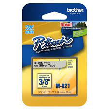BROTHER FITA ROTULADORA M921 9MM PRETO/PRATA