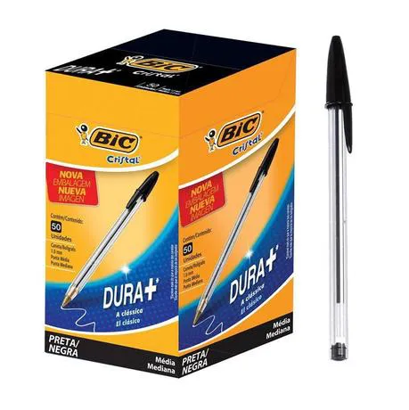 CANETA BIC CRISTAL PRETA 1.0