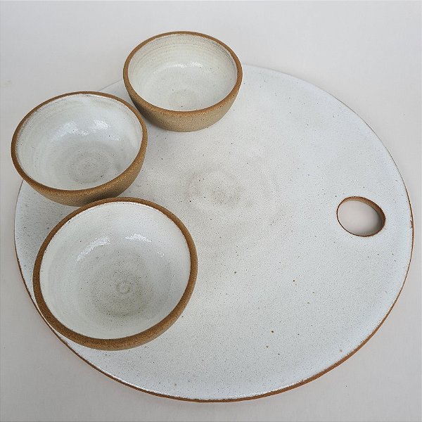 Kit Tábua grande 34cm + 3 Bowls (150ml)