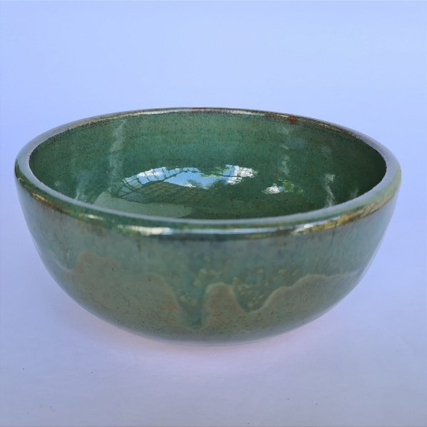 Bowl grande 500ml Verde Pântano esmaltado por fora