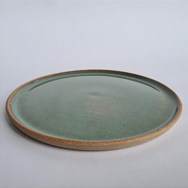 Prato reto 22cm verde pântano