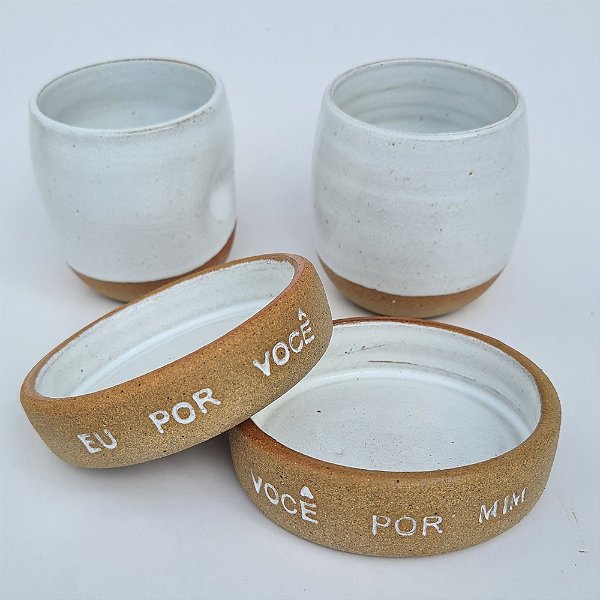 Conjunto de copos Eu por você, você por mim