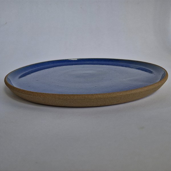 Prato reto Azul 28cm de diâmetro