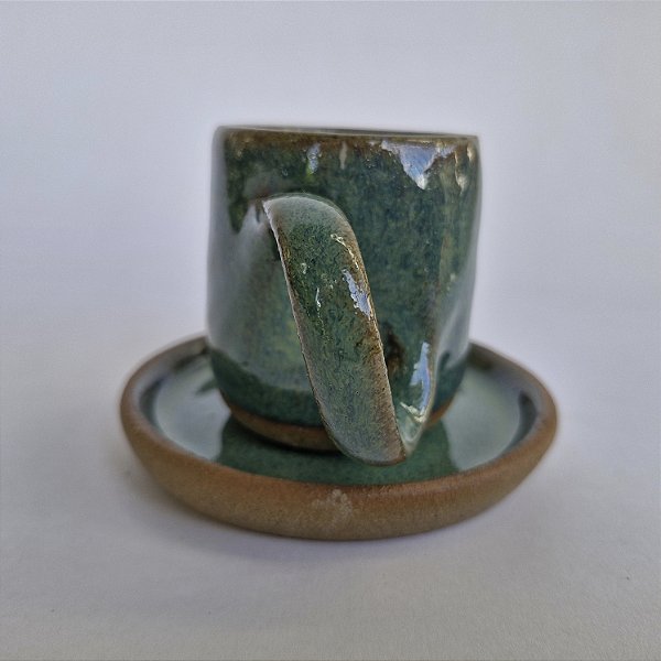 Xícara alça infinito 100ml verde
