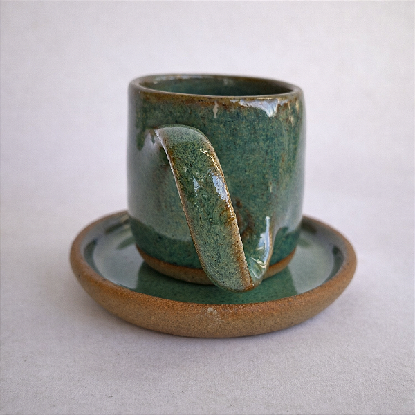 Xícara alça infinito 100ml verde