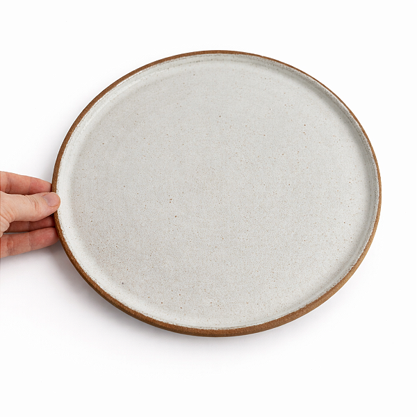 Prato de jantar branco reto 28cm de diâmetro