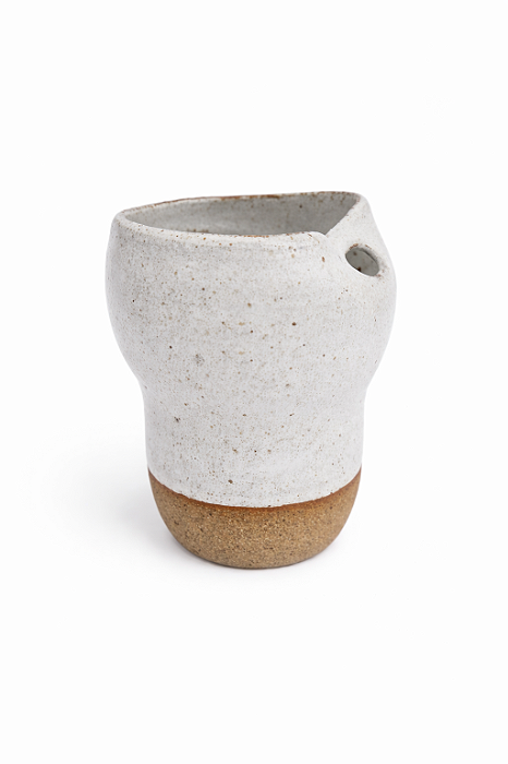 Copo To Go em Cerâmica Artesanal branco - capacidade 180ml