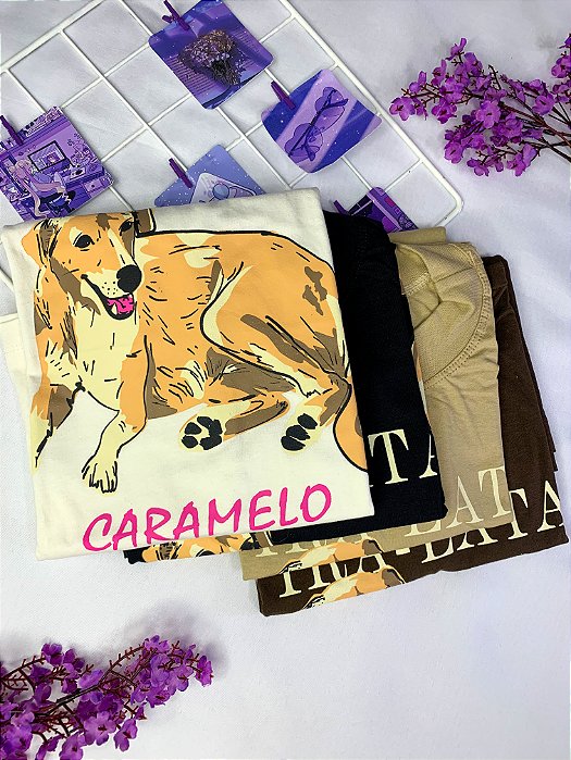 Camiseta oversized Cachorro Caramelo