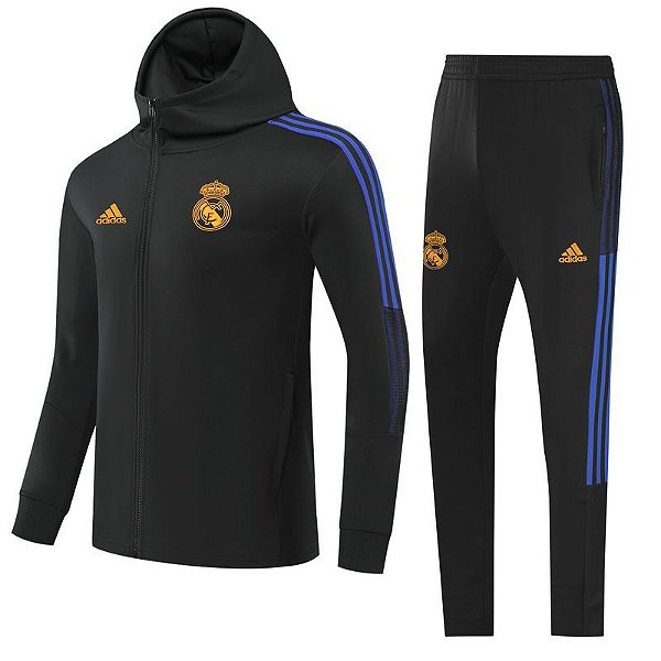 Kit de viagem Real Madrid preto detalhes laranja