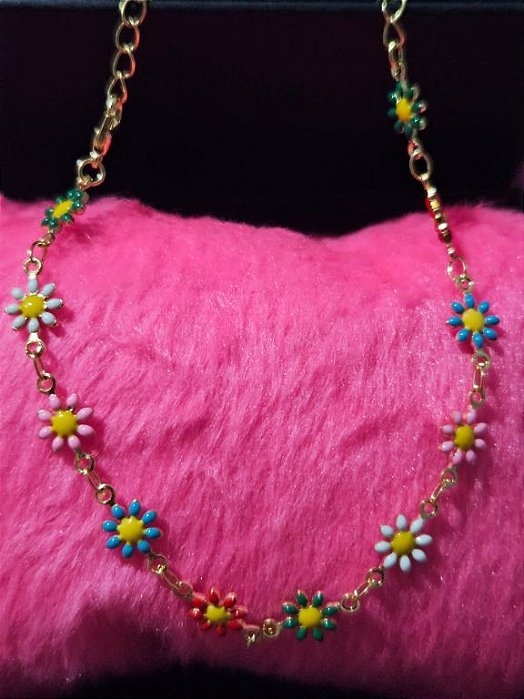 Pulseira margarida colorida
