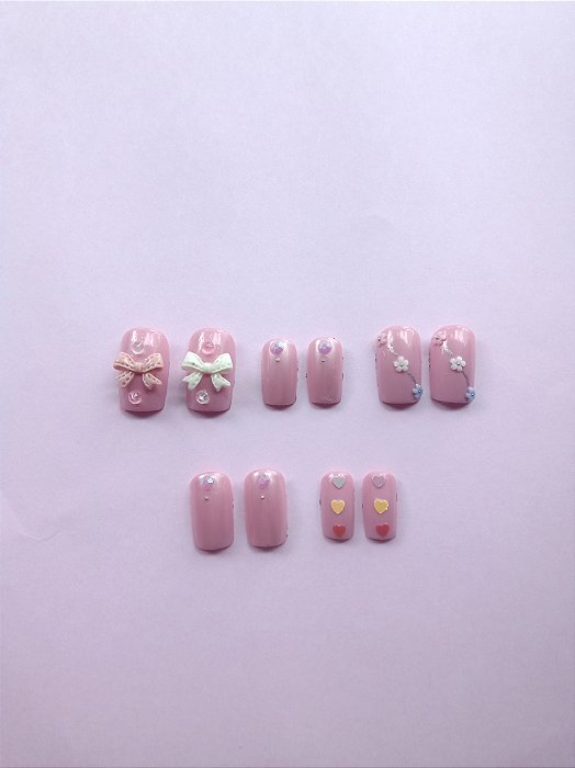 Unhas pink c/10