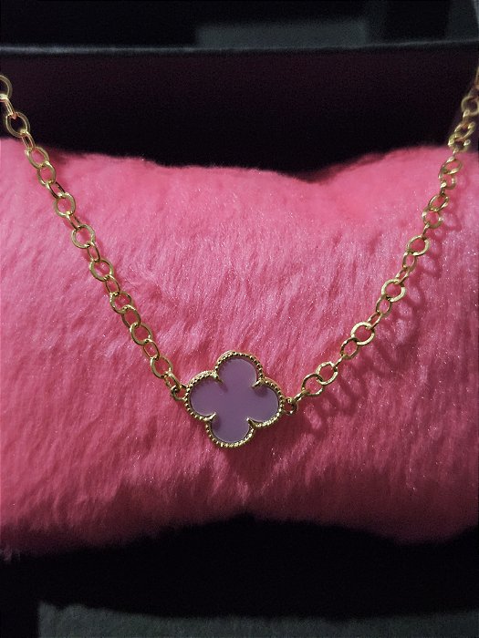 Chocker trevo lilás