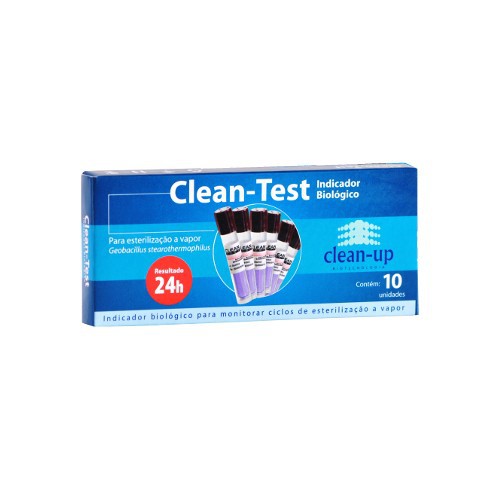 INDICADOR BIOLÓGICO CLEAN-TEST - CLEAN-UP (CX C/ 10 UN)