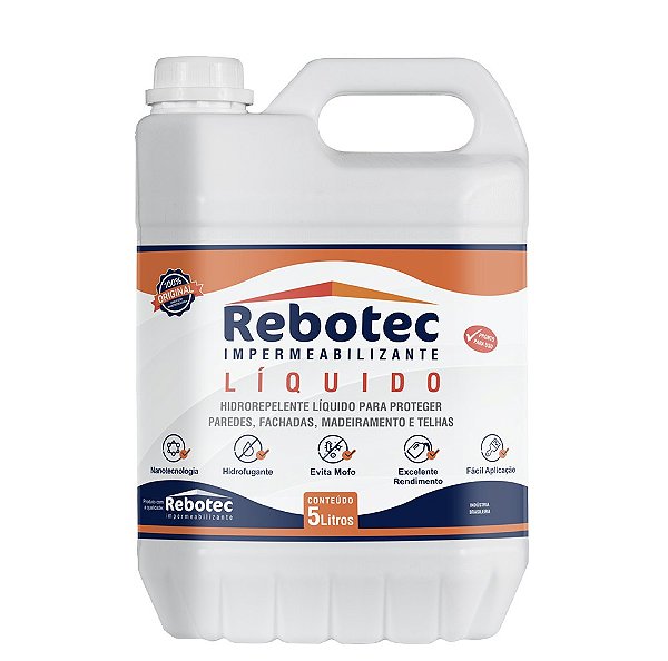 Rebotec Impermeabilizante Líquido Galão 5 Litros