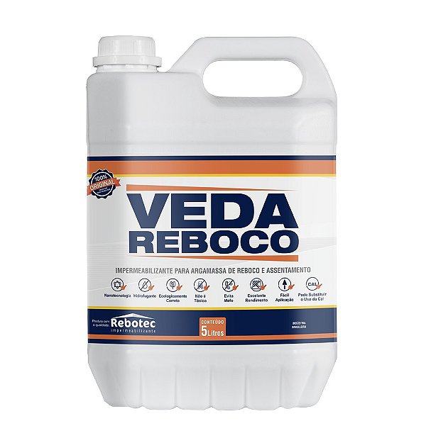 Veda Reboco Rebotec Impermeabilizante Liquido - 5 Litros