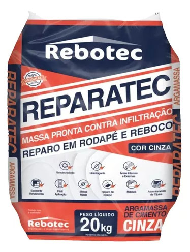Massa Impermeabilizante Reparatec 20Kg Rebotec Original