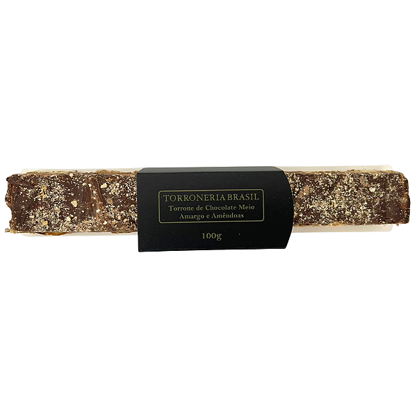 Torrone de Chocolate Meio Amargo e Amêndoas 100g