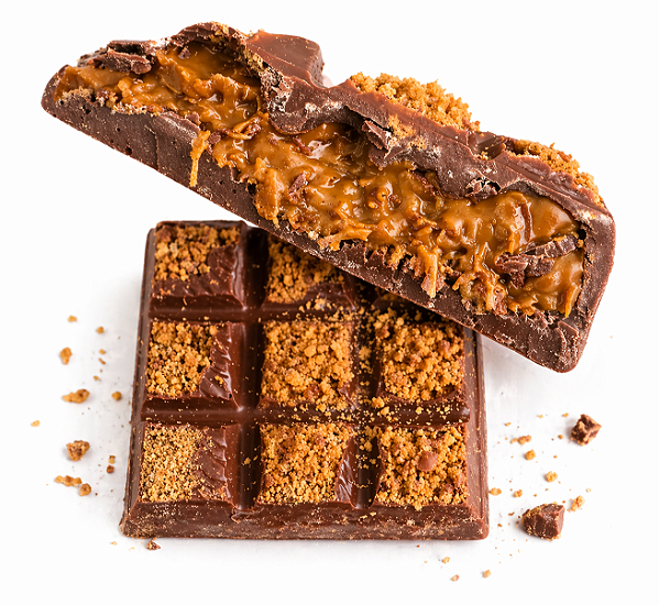 Chocolate Ao Leite Artesanal Com Recheio Cremoso de Biscoff Dubai - Barra de 150g