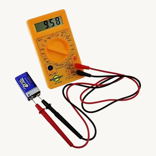 Multímetro Digital Display LCD + Bateria e Cabos - DT830B