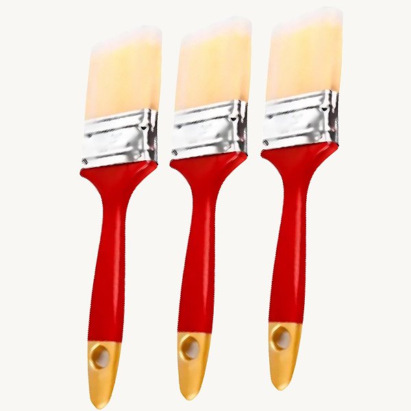 Kit com 3 Pincéis Trincha Pincel para Pintura Cabo de Plástico - FERP-56