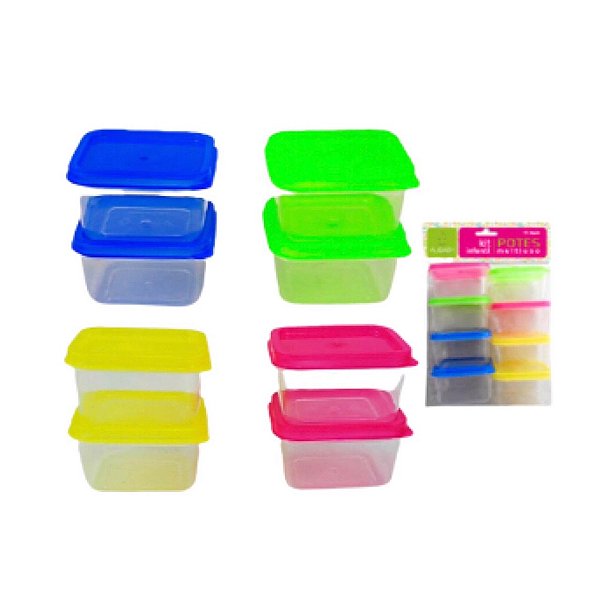 Mini Potes Porta Condimentos Kit com 8 Peças - MP-05