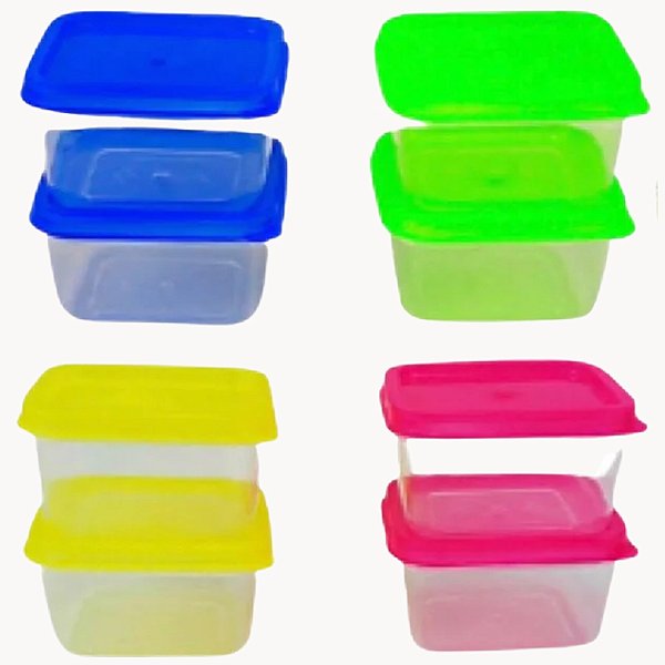 Mini Potes Porta Condimentos Kit com 8 Peças - MP-05