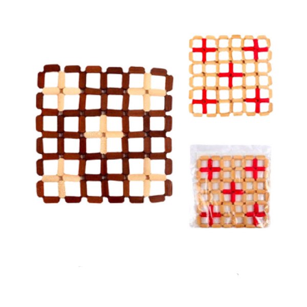 Descanso para Panela em Bambu Utensílios para Cozinha 15x15CM  JOGAM-30
