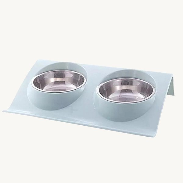 Comedouro Potinhos Para Animais de Plástico E Inox - AG4828
