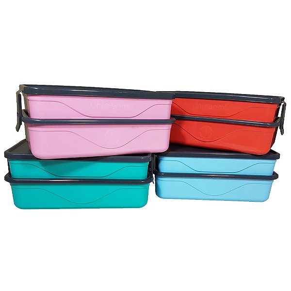 Marmita Fit Califórnia Unitermi com Talheres e Divisórias 1,3L BPA Free - 71342