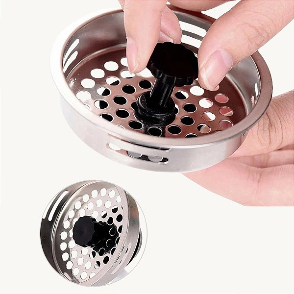 Ralo Para Pia De Cozinha Em Inox 8*3cm Ótima Qualidade - RALO-10