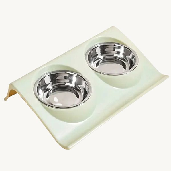 Comedouro Potinhos para Animais em Plástico e Inox - AG4828