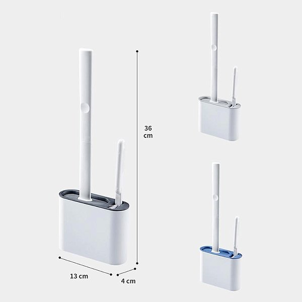 Escova de Silicone para Limpeza do Banheiro com Suporte - AG3146