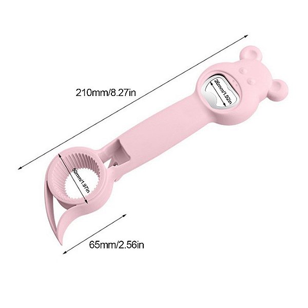 Abridor 4 em 1 Plástico e Inox - 21,5x4,7x33cm - CK5583