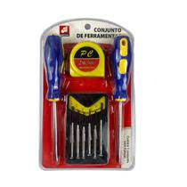 Kit Ferramentas de Metal Cabo Emborrachado - Barcelona BAR-17229-50