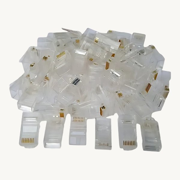 Conector RJ-45 - EMBALAGEM COM 50 PEÇAS