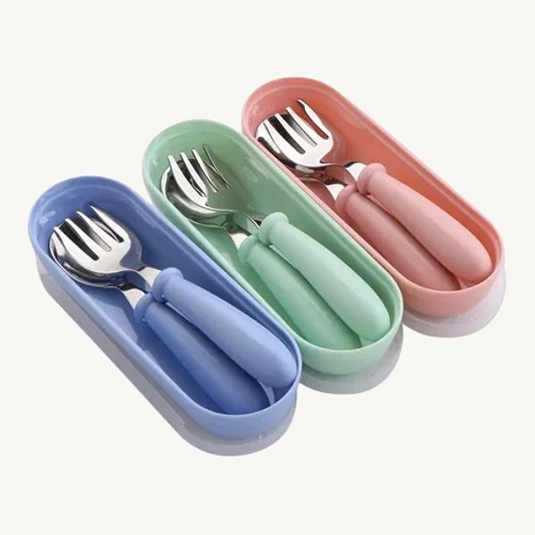 Kit Talher Infantil Colher + Garfo para  Refeições - 54632