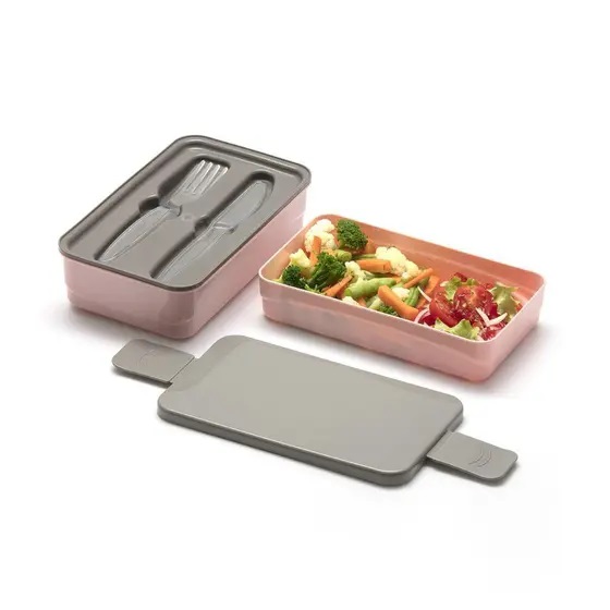 Marmita Prática com Divisórias e Talheres Reutilizáveis BPA Free - 898