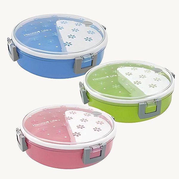 Marmita com Divisórias e Travas Livre de BPA 1000ml - CA12148