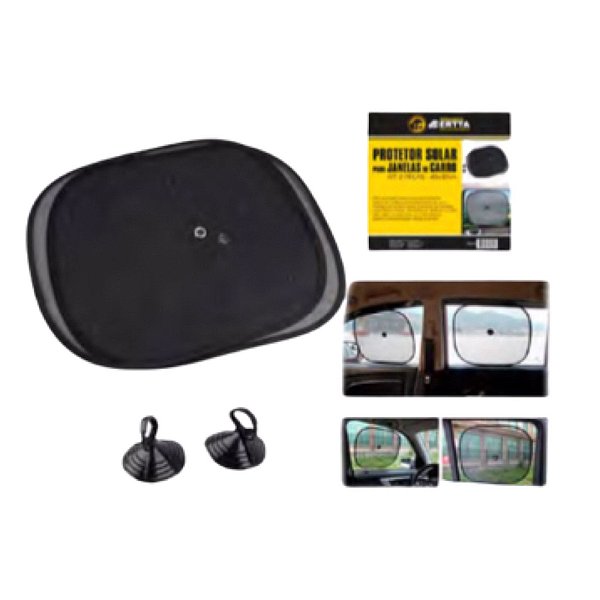 Protetor Solar para Janelas de Carro 45x37cm 2 Peças - PSO-01